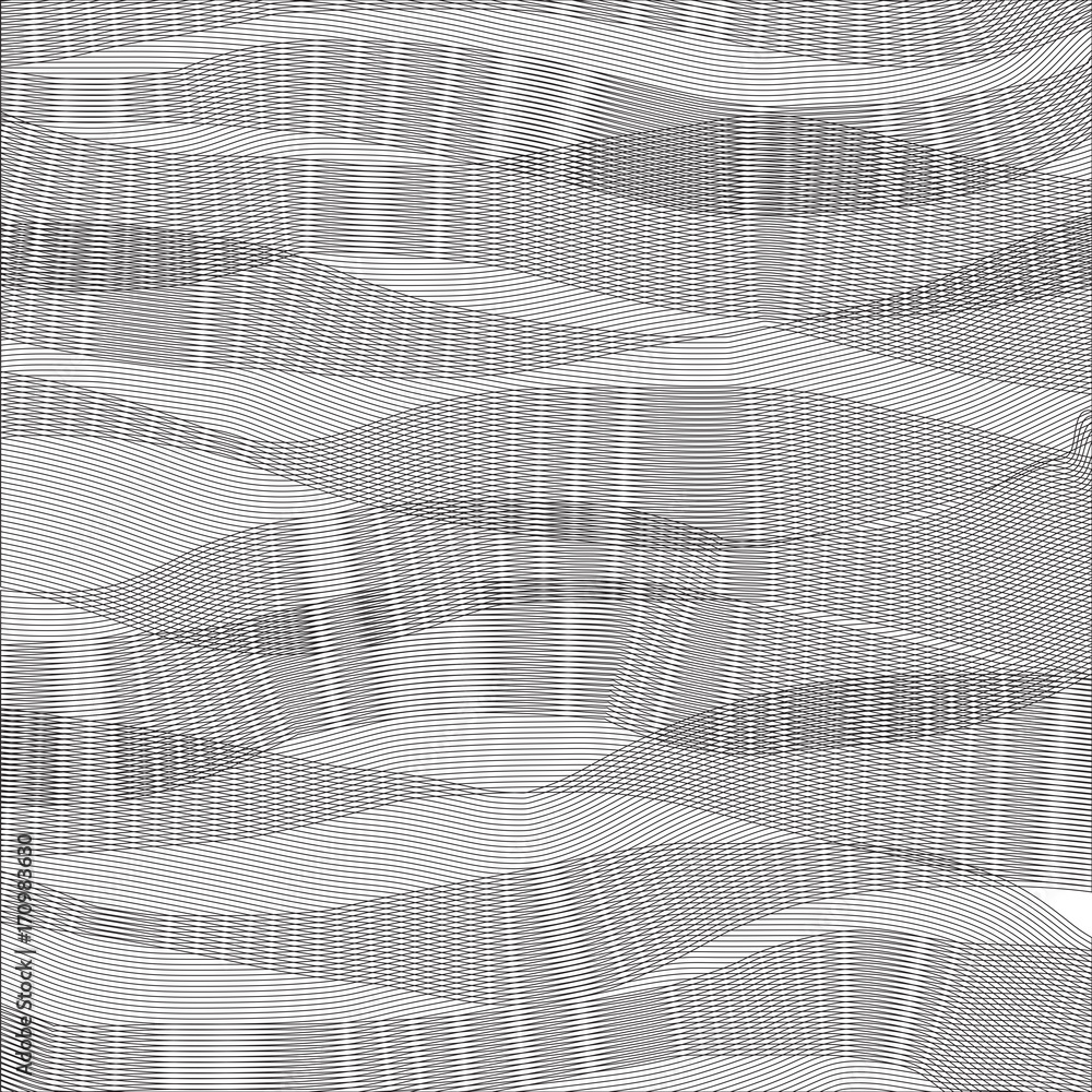 Vector Mathematical Curve Structure Wavy Background - Generative Art ...