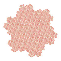 Wall Mural - flat vector computer generated peano gosper curve l-system fractal - generative art