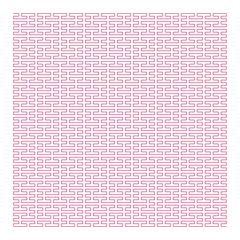 Wall Mural - flat vector computer generated hilbert curve l-system fractal - generative art