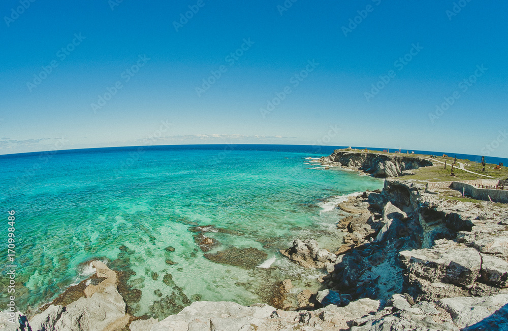 isla mujeres, mirador mar caribe