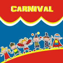 Carnival, Happy Kids, Vector Icon, Banner
