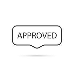 Wall Mural - approved stamp vector. tag approved in flat style design