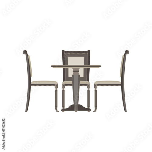 table and chair cartoon