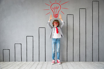 Wall Mural - Child pretend to be businessman