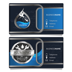 Plumbing repair business card concept