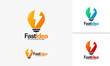 Fast Idea logo designs, Charge Idea logo template