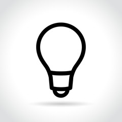 Canvas Print - light bulb icon on white background