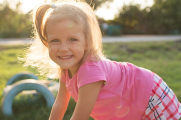 Girl child on outdoor