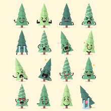 Christmas Tree Character Emoji Set
