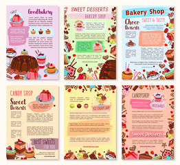 Sticker - Bakery dessert, sweets and ice cream posters