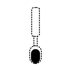 Sticker - ladle over white nackground vector illustration icon tool