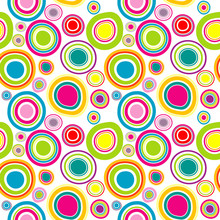 Colorful Seamless Pattern With Round Shapes