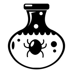 Wall Mural - Chemical bug icon , simple style