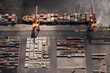 Aerial of the Port of Melbourne, Victoria