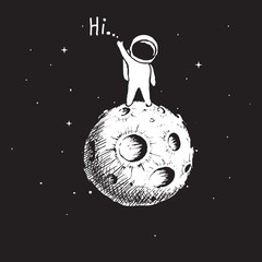 Wall Mural - astronaut stay on planet