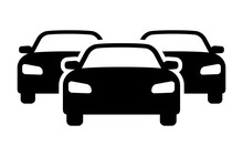 Car Inventory Or Heavy Traffic Jam Flat Vector Icon For Automobile Apps And Websites