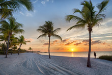 Photographer At Sunrise On The Smathers Beach - Key West, Florida