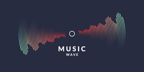 Wall Mural - vector illustration of music wave in the form of the equalizer