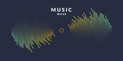 Wall Mural - Vector illustration of music wave in the form of the equalizer