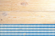wooden planks painted blue and white rhombs, bavarian october beer fest background