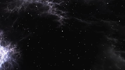Wall Mural - space flight through nebula, animation
