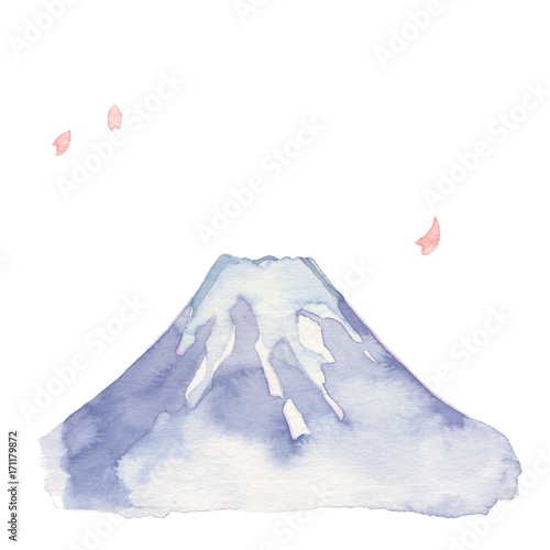淡い紫の富士山 桜 Stock イラスト Adobe Stock