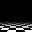 Black and white chess floor background