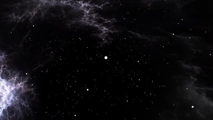 Wall Mural - space flight through nebula, animation