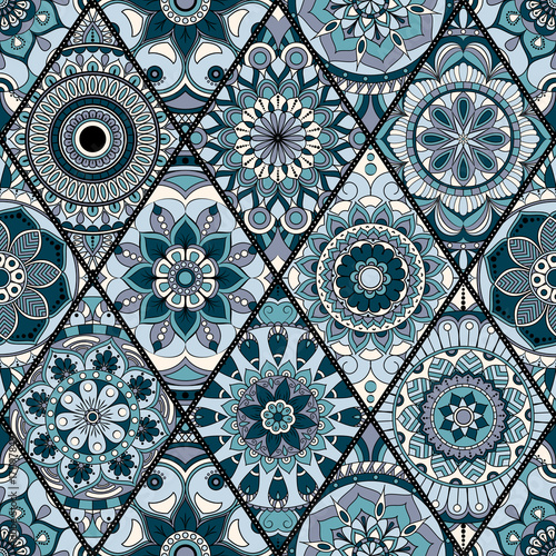 Cotton fabric Jednolity wzór. Vintage elementy dekoracyjne. Ręcznie rysowane tła. Islam, arabski, indyjski, otomańskimi motywami. Idealna do drukowania na tkaniny lub papieru.