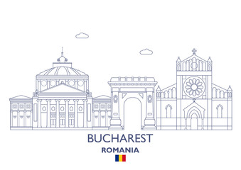 Wall Mural - Bucharest  City Skyline, Romania