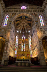 Wall Mural - The interior of the Basilica of Santa Croce