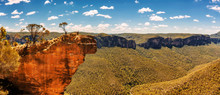 Hanging Rock And  Grose Valley In The Blue Mountains, Australia, Seen From The Baltzer Lookout