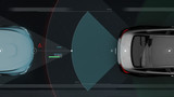 Fototapeta  - Smart car sensors - futuristic concept (with grunge overlay) - 3D illustration