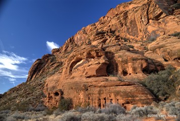 Eroded Red Sandstone in Snow Canyon Utah State Park