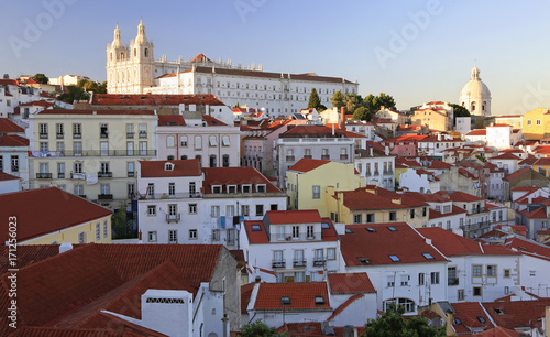 Plakat Lizbona, Portugalia pejzaż w Alfama