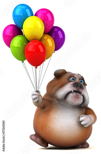 buldog-3d-z-kolorowymi-balonami-na-bialym-tle