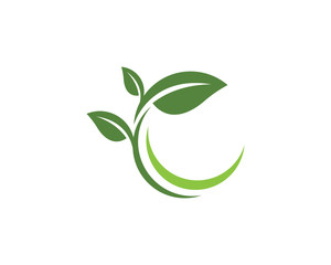 logos of green leaf ecology nature element vector icon