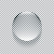 Shiny realistic transparent round vector water drop