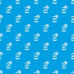  Mobile mail sign pattern seamless blue