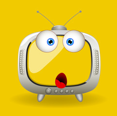 Surprised Cartoon TV Vector