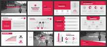 Business Presentation Slides Templates From Infographic Elements. Can Be Used For Presentation, Flyer And Leaflet, Brochure, Corporate Report, Marketing, Advertising, Annual Report, Banner, Booklet.