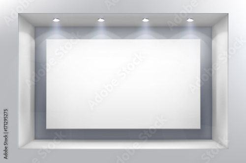 Fotografía Big shop window. Vector illustration.