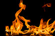 © Dickov - Burning fire on black background.