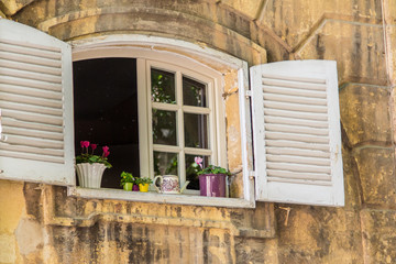 Facade of the city of Aix-en-Provence, in the south of France