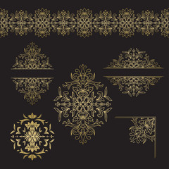 Wall Mural - Seamless ornament set