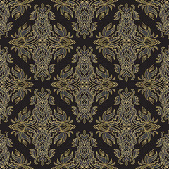 Wall Mural - Seamless damask pattern