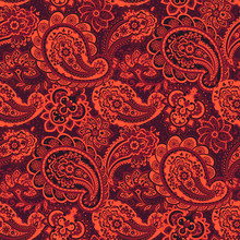 Paisley Seamless Pattern. Vector Vintage Background