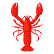 Red whole lobster