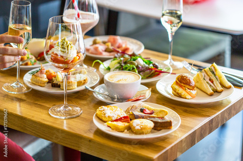 Fotografie, Obraz Breakfast Buffet Concept, Breakfast Time in Luxury Hotel, Brunch with Family in