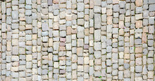 Cobblestone. Ancient Stone Floor Texture